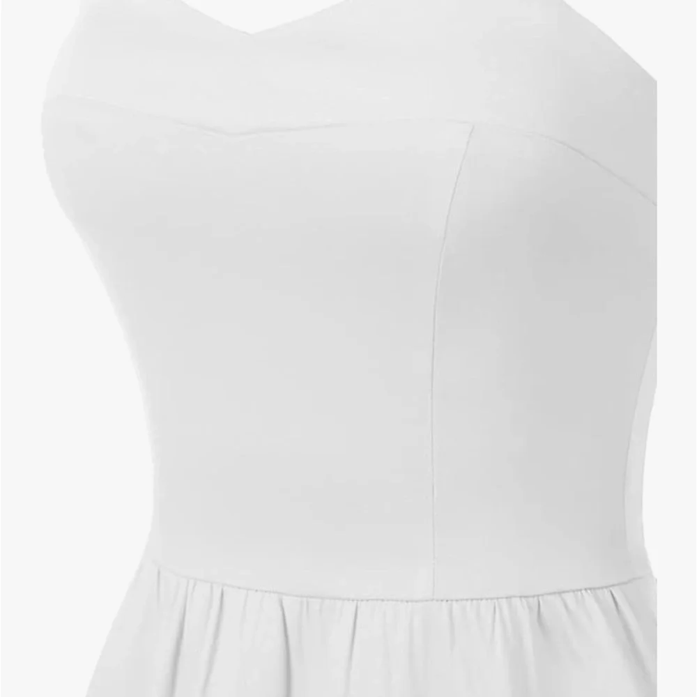 Marilyn style White Halter Bridal dress M/L - Picture 4 of 7